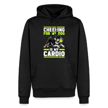 Flyball Sports canins - Sweat à capuche Premium bio Homme - noir - Devant - Nico (187cm)