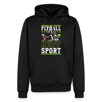 Flyball Sports canins - Sweat à capuche Premium bio Homme - noir - Devant - Nico (187cm)
