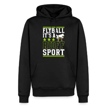 Flyball Hundesport - Männer Premium Bio Hoodie - Schwarz - Vorne - Nico (187cm)