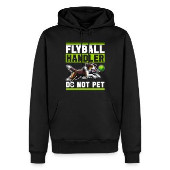 Flyball Hundesport - Männer Premium Bio Hoodie - Schwarz - Vorne - Nico (187cm)
