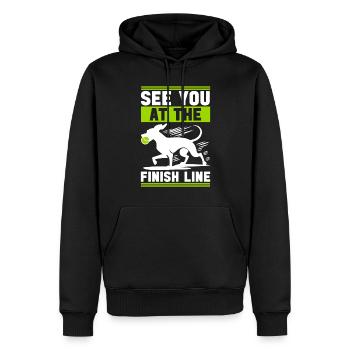 Flyball Hundesport - Männer Premium Bio Hoodie - Schwarz - Vorne - Nico (187cm)