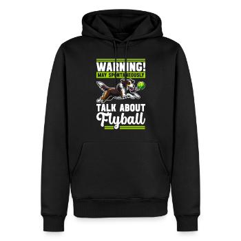 Flyball Hundesport - Männer Premium Bio Hoodie - Schwarz - Vorne - Nico (187cm)