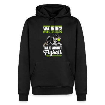 Flyball Sports canins - Sweat à capuche Premium bio Homme - noir - Devant - Nico (187cm)