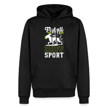 Flyball Sports canins - Sweat à capuche Premium bio Homme - noir - Devant - Nico (187cm)