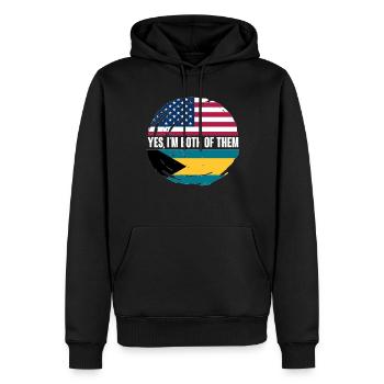 Bahamas Île des Caraïbes Cadeau d’été de l’Atlantique - Sweat à capuche Premium bio Homme - noir - Devant - Nico (187cm)