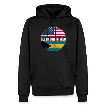 Bahamas - Sweat à capuche Premium bio Homme - noir - Devant - Nico (187cm)