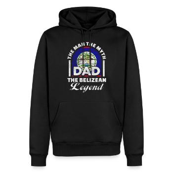 Belize - Sweat à capuche Premium bio Homme - noir - Devant - Nico (187cm)