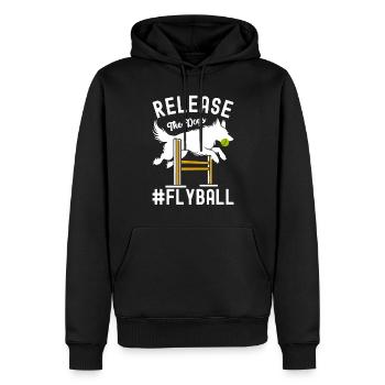 Flyball Sports canins - Sweat à capuche Premium bio Homme - noir - Devant - Nico (187cm)