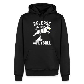 Flyball Sports canins - Sweat à capuche Premium bio Homme - noir - Devant - Nico (187cm)