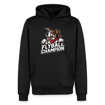 Flyball Sports canins - Sweat à capuche Premium bio Homme - noir - Devant - Nico (187cm)