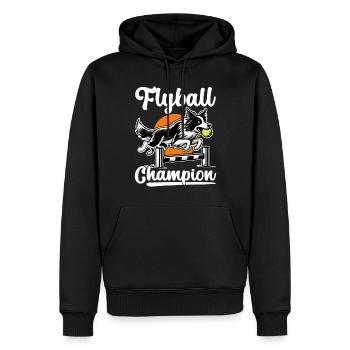 Flyball Sports canins - Sweat à capuche Premium bio Homme - noir - Devant - Nico (187cm)