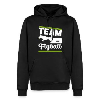Flyball Sports canins - Sweat à capuche Premium bio Homme - noir - Devant - Nico (187cm)