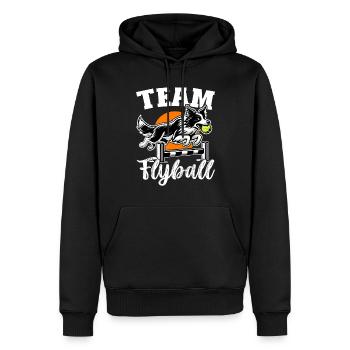 Flyball Sports canins - Sweat à capuche Premium bio Homme - noir - Devant - Nico (187cm)