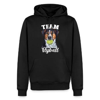 Flyball Sports canins - Sweat à capuche Premium bio Homme - noir - Devant - Nico (187cm)