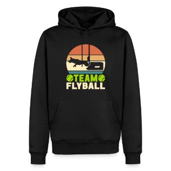Flyball Sports canins - Sweat à capuche Premium bio Homme - noir - Devant - Nico (187cm)