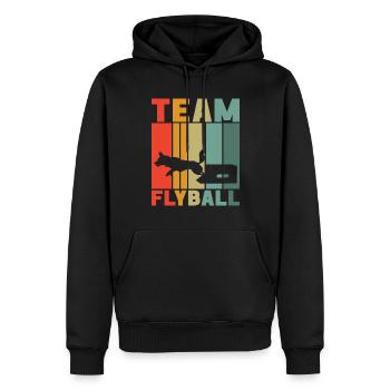 Flyball Sports canins - Sweat à capuche Premium bio Homme - noir - Devant - Nico (187cm)