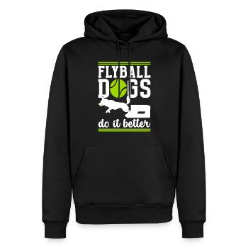 Flyball Sports canins - Sweat à capuche Premium bio Homme - noir - Devant - Nico (187cm)