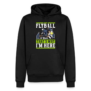 Flyball Sports canins - Sweat à capuche Premium bio Homme - noir - Devant - Nico (187cm)