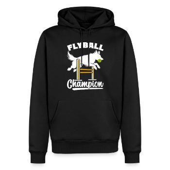 Flyball Hundesport - Männer Premium Bio Hoodie - Schwarz - Vorne - Nico (187cm)