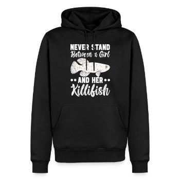 Killifisch Aquarium Amateurs de poissons - Sweat à capuche Premium bio Homme - noir - Devant - Nico (187cm)