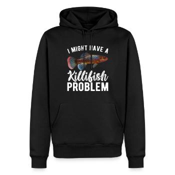 Killifisch Aquarium Amateurs de poissons - Sweat à capuche Premium bio Homme - noir - Devant - Nico (187cm)