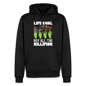 Killifisch Aquarium Amateurs de poissons - Sweat à capuche Premium bio Homme - noir - Devant - Nico (187cm)