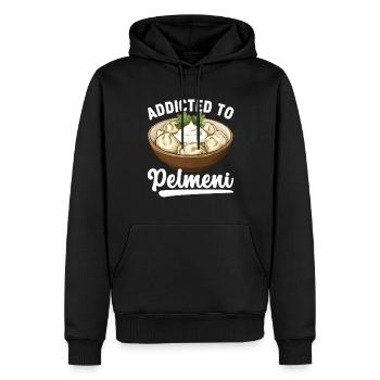 Pelmeni Russian Cuisine - Men’s Premium Organic Hoodie - black - Front - Nico (187cm)