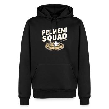 Pelmeni Cuisine russe - Sweat à capuche Premium bio Homme - noir - Devant - Nico (187cm)