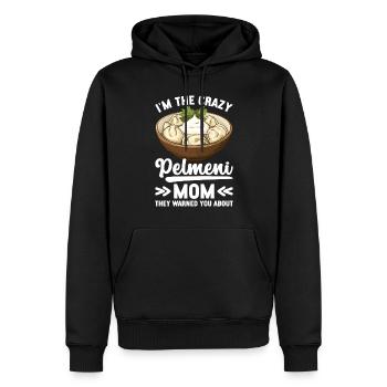 Pelmeni Cuisine russe - Sweat à capuche Premium bio Homme - noir - Devant - Nico (187cm)