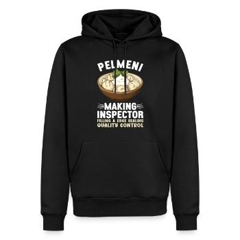 Pelmeni Russische Küche - Männer Premium Bio Hoodie - Schwarz - Vorne - Nico (187cm)