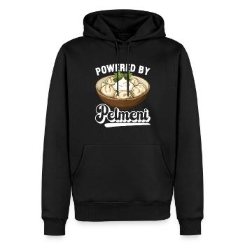 Pelmeni Russische Küche - Männer Premium Bio Hoodie - Schwarz - Vorne - Nico (187cm)