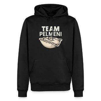 Pelmeni Cuisine russe - Sweat à capuche Premium bio Homme - noir - Devant - Nico (187cm)