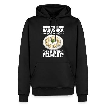 Pelmeni Russische Küche - Männer Premium Bio Hoodie - Schwarz - Vorne - Nico (187cm)