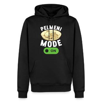 Pelmeni Cuisine russe - Sweat à capuche Premium bio Homme - noir - Devant - Nico (187cm)