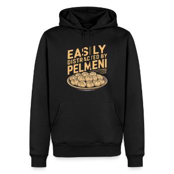 Pelmeni Russische Küche - Männer Premium Bio Hoodie - Schwarz - Vorne - Nico (187cm)