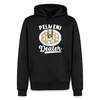 Pelmeni Russische Küche - Männer Premium Bio Hoodie - Schwarz - Vorne - Nico (187cm)