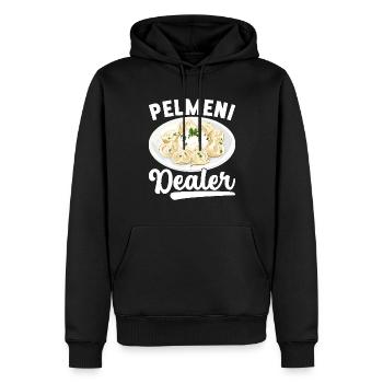 Pelmeni Russische Küche - Männer Premium Bio Hoodie - Schwarz - Vorne - Nico (187cm)