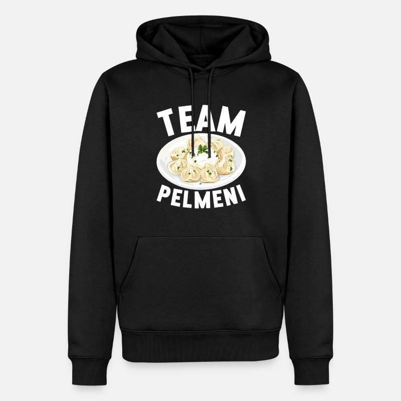Pelmeni Cuisine russe - Sweat à capuche Premium bio Homme - noir
