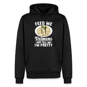 Pelmeni Russian Cuisine - Men’s Premium Organic Hoodie - black - Front - Nico (187cm)