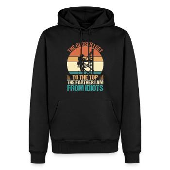 Industrial Climbers Tower Climbers Industrial Climbing - Men’s Premium Organic Hoodie - black - Front - Nico (187cm)