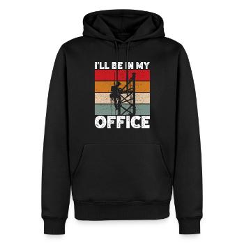 Industriekletterer Tower Climber Industrieklettern - Männer Premium Bio Hoodie - Schwarz - Vorne - Nico (187cm)