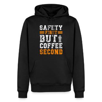 Industriekletterer Tower Climber Industrieklettern - Männer Premium Bio Hoodie - Schwarz - Vorne - Nico (187cm)