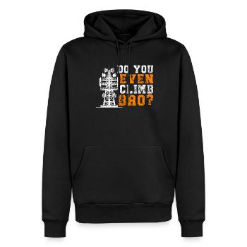 Industriekletterer Tower Climber Industrieklettern - Männer Premium Bio Hoodie - Schwarz - Vorne - Nico (187cm)