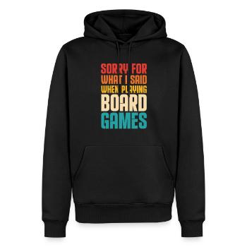 Brettspiel Brettspiele Spieleabend Spiele Geschenk - Männer Premium Bio Hoodie - Schwarz - Vorne - Nico (187cm)