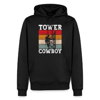 Industriekletterer Tower Climber Industrieklettern - Männer Premium Bio Hoodie - Schwarz - Vorne - Nico (187cm)