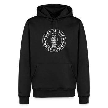 Industriekletterer Tower Climber Industrieklettern - Männer Premium Bio Hoodie - Schwarz - Vorne - Nico (187cm)