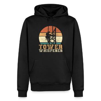 Industriekletterer Tower Climber Industrieklettern - Männer Premium Bio Hoodie - Schwarz - Vorne - Nico (187cm)