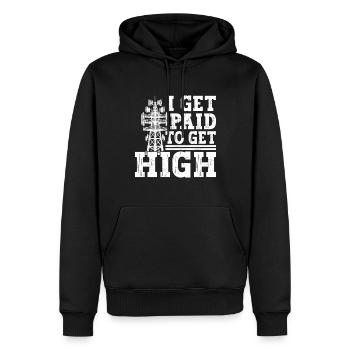 Industrial Climbers Tower Climbers Industrial Climbing - Men’s Premium Organic Hoodie - black - Front - Nico (187cm)