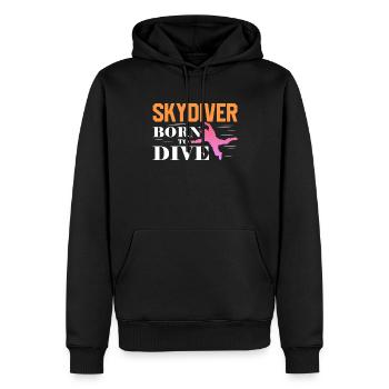 Parachutisme Parachutisme Parachute Cadeau - Sweat à capuche Premium bio Homme - noir - Devant - Nico (187cm)