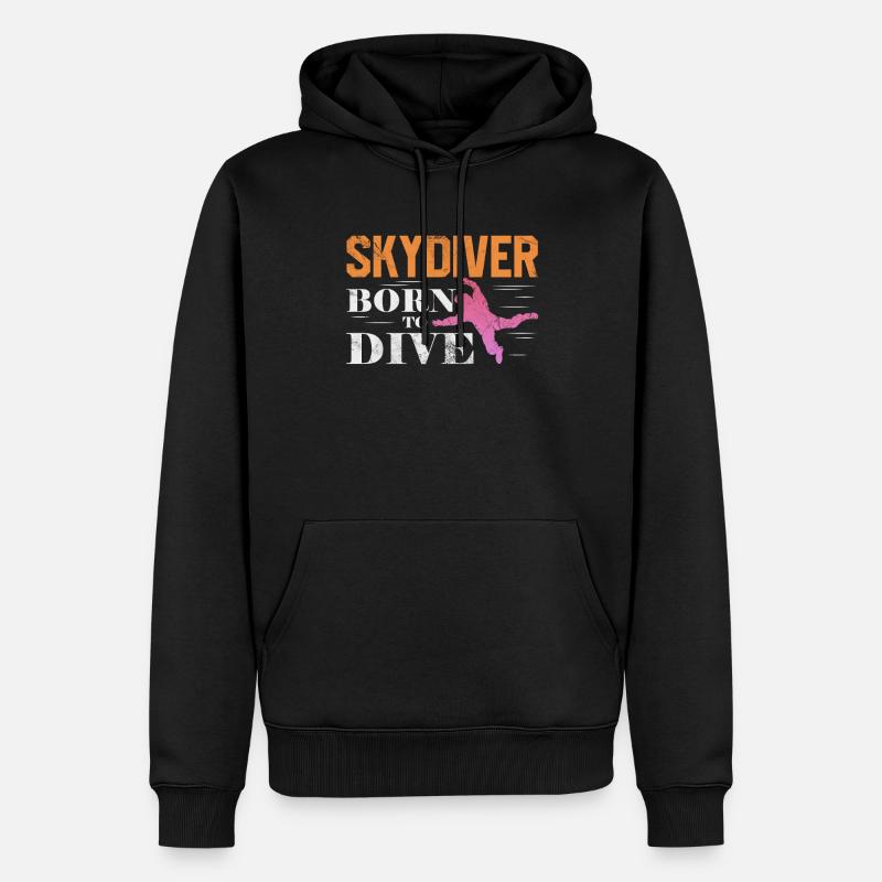 Skydive - Sweat à capuche Premium bio Homme - noir